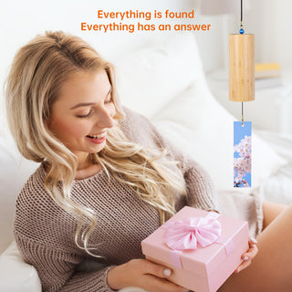 Bamboo Wind Chimes for Outdoors Meditation Zen Windchime Memorial Wind Chimes Sound Therapy Nature Water Sound